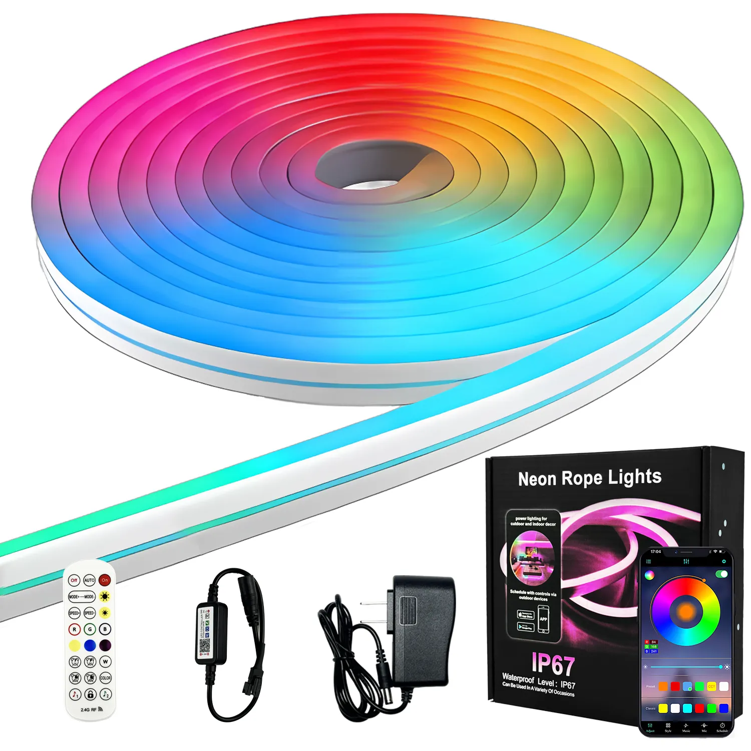 App-Steuerung Led flexibles Neonband-Licht mehrere Modi rgbic Neonlicht wasserdicht Musik Sync Gaming Led Neonband-Lichter