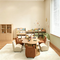 Table en forme de nuage pour enfants Chiquitos avec canapé en forme d'ours en peluche pour l'école, la maternelle et la garderie, table de lecture ou de jeu