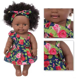 Muñecas Negras de 30 cm de Altura, Muñeca de Vinilo con Apariencia Realista, Muñecas de Piel Negra con Cabello Afro - Product Image 2