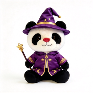 Peluche de Panda <span class=keywords><strong>Mago</strong></span> para Halloween 2026, Lindo Peluche de Panda con Disfraz Morado, Peluche Suave de Panda con Ropa de <span class=keywords><strong>Mago</strong></span> para Fiestas Infantiles - Product Image 3