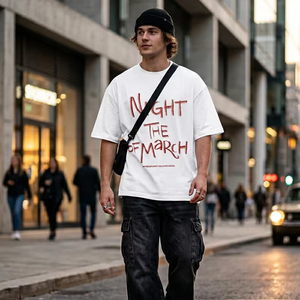 Camiseta con Logotipo Personalizado, Impresión Puff 3D, Algodón Grueso, Camiseta Gráfica Extra Grande, Estilo Urbano Vintage para Hombre y Mujer - Product Image 3