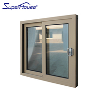 América Popular Rotura de puente térmico aluminio diseño gráfico Acero inoxidable Horizontal moderno puerta corredera aluminio ventanas de aluminio