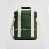 Sac isotherme personnalisé en toile premium, résistant à l'eau, avec fermeture éclair, pour 2 personnes, livraison de nourriture, pique-nique, camping, déjeuner