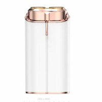 Épilateur facial 2 en 1, rasoir à poils en plastique indolore, double tête, recharge USB, tondeuse à poils
