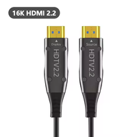 Câble coaxial 16K AOC personnalisé pour fibre optique 2.2, paire torsadée PVC, compatible HDTV PC 60Hz 96Gbps, lecteur DVD, moniteur