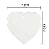 Ornements en céramique vierges de sublimation de transfert de chaleur de logo personnalisé pour la décoration d'arbre de Noël en gros