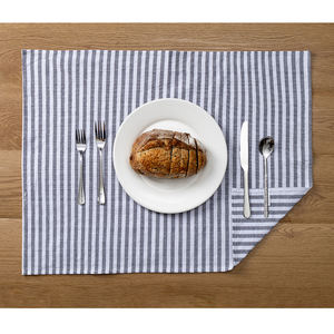 Serviette de cuisine écologique de style européen, hypoallergénique, en coton tissé rayé, antibactérienne, multi-usages - Product Image 5
