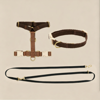 Harnais pour chien en coton personnalisé 2026 – Confortable, anti-traction, réglable – Ensemble laisse et collier pour animaux de compagnie – Fabricant
