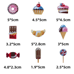 Tùy Chỉnh Dễ Thương Buổi Chiều Trà Thời Gian Động Vật Ice Cream Trái Cây Bánh Thêu Tự Dính Các Bản Vá Lỗi Sticker Cho Điện Thoại Di Động Trường Hợp - Product Image 5