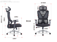 Chaise pivotante de bureau Foshan avec 360 pivotant en tissu ergonomique en maille rotative pour les femmes enceintes