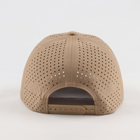 Casquette de baseball en polyester perforée au laser, imperméable, BSCI, vente en gros, personnalisable, unisexe, pour le sport en plein air, broderie de haute qualité