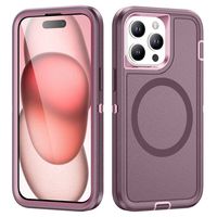Coque antichoc robuste 3-en-1 pour iPhone 17 16 15 14 13 12 ProMax PLUS avec recharge magnétique sans fil