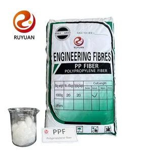 Ruyuan-fibra química de polipropileno para masilla en polvo, material reforzado, PP
