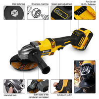 Mesin Gerinda Poles Tangan Tanpa Kabel Listrik Dewi DCG414 125MM Baterai Lithium-Ion 20V Brushless DIY Industri