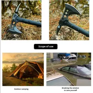 <span class=keywords><strong>Hache</strong></span> Viking multifonctionnelle avec manche en bois Hachette de survie pour le camping <span class=keywords><strong>et</strong></span> l'extérieur Outil à main pour la randonnée <span class=keywords><strong>et</strong></span> le jardinage - Product Image 3