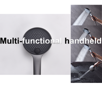 Nouvelle Tendance 2026 : Ensemble de Douche LED Musical Encastré pour Plafond 500*500mm avec Affichage de Température Thermostatique pour Salle de Bain