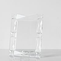 Cadre photo moderne en cristal K9 fait main, design diamant transparent, décoration de table pour la maison et les mariages, forme personnalisée XINYAN