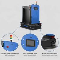 Nouveau véhicule guidé automatique à hauteur réglable avec positionnement laser pour le transfert de paniers de composants électroniques (PCBA) entre les machines SMT