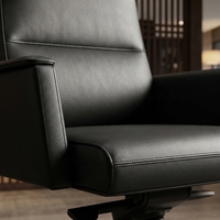 Chaise de bureau exécutive moderne à dossier haut en cuir PU pivotante pour usage commercial, scolaire et hospitalier