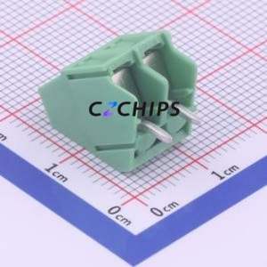 1733570 Screw Terminal Block Through hole Component (THT),P=5.08mm Connector 1x2P 5.08mm Green Through Hole - Product Image 2