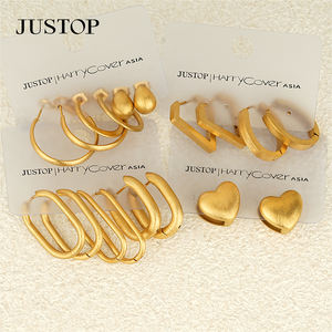 Pendientes de Aro de Moda OEM/OEM de Acero Inoxidable con Baño de Oro de 18K, Impermeables e Hipoalergénicos, Joyería de Moda - Product Image 4
