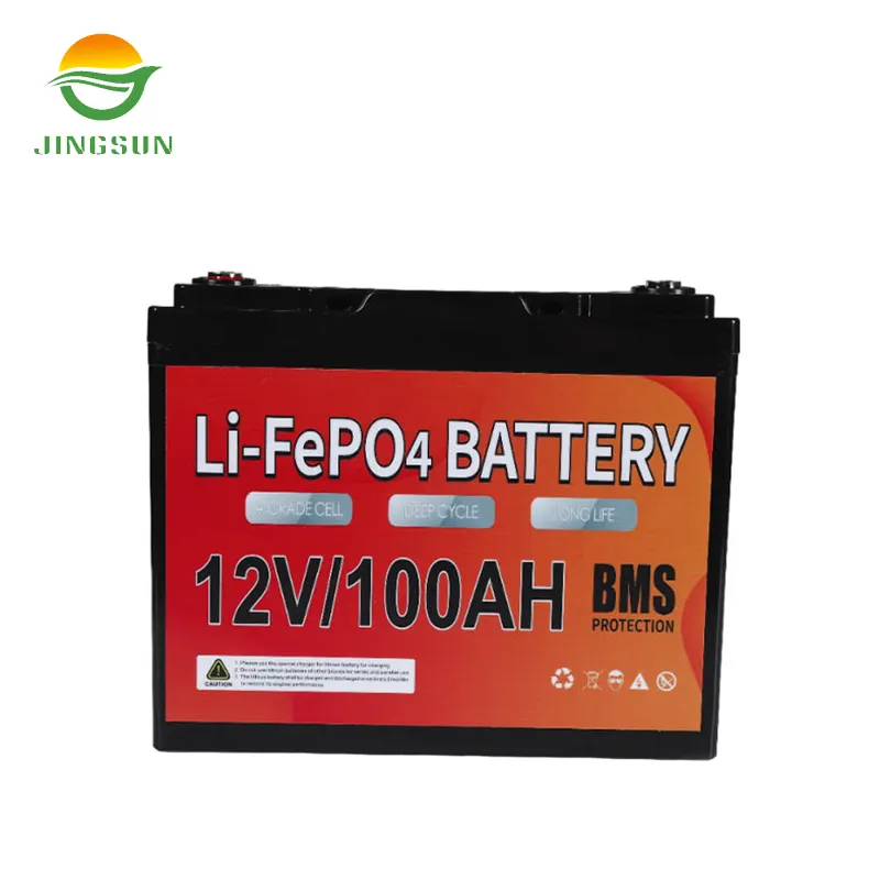 Jingsun Hot Sale 100ah Solar Battery Lithium 12v 80% Life Po4 Battery Lithium Iron Phosphate Battery