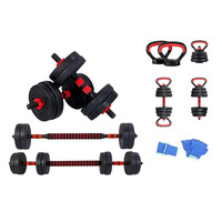Vente en gros d'haltères de fitness 2 en 1, 10kg à 50kg, ensemble d'haltères Kettlebell réglables en ciment pour la musculation