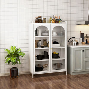 Mueble de Almacenamiento de <span class=keywords><strong>Vajilla</strong></span> de Metal de Diseño Moderno, Aparador con Vitrina para Cocina, Serie de Muebles para Comedor - Product Image 1