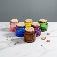 Vente en gros de mini pots à bougies en verre transparent/brun de luxe, vides, parfumés, pour diffuseur de parfum, avec bouchon en bois