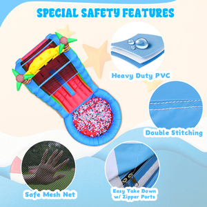 <span class=keywords><strong>Toboggan</strong></span> aquatique <span class=keywords><strong>gonflable</strong></span> commercial en PVC à double voie pour adultes et enfants, avec <span class=keywords><strong>piscine</strong></span> à jets d'eau et structure d'escalade, souffleur inclus - Product Image 5