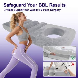 Oreiller <span class=keywords><strong>de</strong></span> récupération BBL OEM/ODM avec trou central, mousse ergonomique haute densité pour post-chirurgie, housse personnalisable - Product Image 2