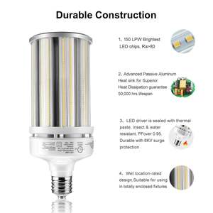 Bombilla LED de maíz de 125W, luz diurna fría blanca para GARAJE INTERIOR, almacén, 450W, luminarias equivalentes para garaje, patio trasero - Product Image 5