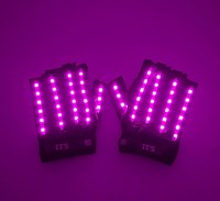 Guantes Luminosos LED RGB con Control Remoto para Mujer, sin Dedos, para Discoteca, DJ, Actuaciones en Escenario, Carnaval, Cosplay, Disfraces de Fiesta