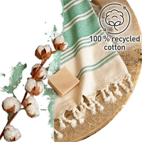 Serviette de hammam turque à séchage rapide 100% coton motif rayé Style adulte tropical pour la plage et le bain sans sable