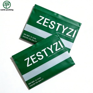 Eco-Friendly Resealable GRS CPE Zipper <b>Bag</b> Frosted Matte Zip Lock Clothing <b>Bag</b> Gravure Printed PBAT T-shirt <b>Packaging</b> <b>Bag</b> - Product Image 2