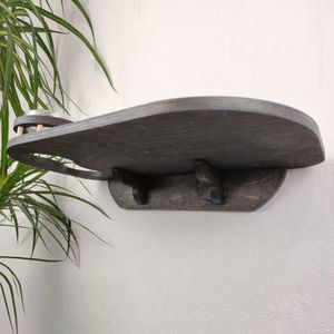 Station d'alimentation murale pour chat avec griffoir et étagère de repos, table à manger flottante en bois pour chat - Product Image 4