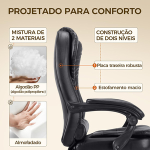 Silla <span class=keywords><strong>de</strong></span> Oficina Ejecutiva BOSS <span class=keywords><strong>de</strong></span> Respaldo Alto a Precio Económico, Silla <span class=keywords><strong>de</strong></span> <span class=keywords><strong>Trabajo</strong></span> Ergonómica Ajustable <span class=keywords><strong>de</strong></span> Cuero PU con Ruedas - Product Image 4