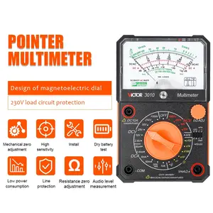 VICTOR New 3010 multimetro analogico triodo test line protection DC AC 1000 tensione 10A 9 ~ 20Kohm Input impedenza pointer meter