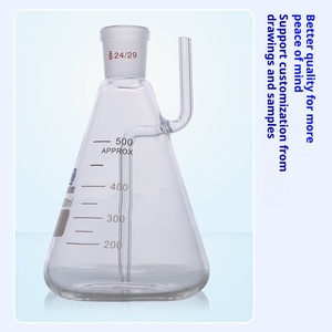 Hca chưng cất bình trào ngược thiết bị hình nón Ống tam giác Bình 250-1000ml thủy tinh borosilicate cao nhiệt độ cao - Product Image 4