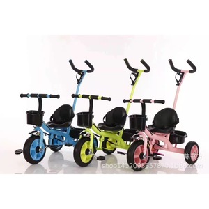 Children's Tricycle Pink Metal Frame Foaming Wheels 1-3-6 Years Old Kids Bike With Push Handle - Product Image 3