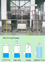 Machine de sertissage pneumatique semi-automatique pour aérosols avec pompe, pour l'emballage alimentaire et des boissons, bouteilles métalliques/plastiques, facile à utiliser, neuve