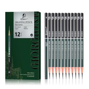 Ensemble de crayons à dessin Giorgione Professional G-08412 4B, 12 crayons en bois au fusain <span class=keywords><strong>pour</strong></span> artistes et étudiants - Product Image 1