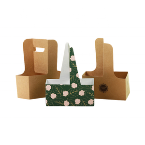 Customized Disposable Single Double Four-Joint <strong>Cups</strong> with Portable <strong>Cup</strong> <strong>Holder</strong> for Wine Coffee <strong>Tea</strong> Milk Takeaway Drinks - Product Image 3