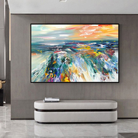 Tableau d'art mural moderne Mintura, peinture acrylique abstraite, peinte à la main, dorée, toile de Chine