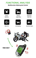 NTO LM450 Accessoires pour motos, verrouillage antivol, alarme de moto bidirectionnelle avec capteur de choc et d'inclinaison
