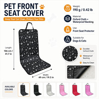 Housse de siège avant de voiture imperméable pour animaux de compagnie, protection de siège de voiture pour chien et chat en tissu Oxford, vente en gros