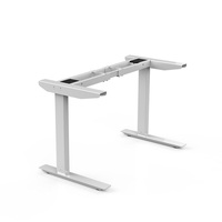 Bureau électrique ergonomique à double moteur, réglable en hauteur, pour se tenir debout ou assis, pour le bureau à domicile
