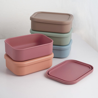 Conteneurs Alimentaires en Silicone Personnalisables avec Votre Logo, Boîte à Bento 800 ML, Conteneurs en Silicone avec Couvercles pour Congélateur