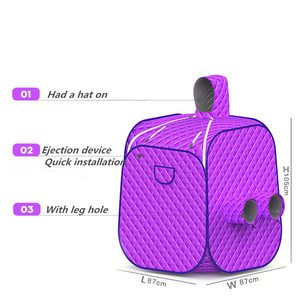 Boîte de Sauna Portable, w, cabine, appareil de détox, perte de poids, avec trou de pieds, générateur de vapeur, pour <span class=keywords><strong>SPA</strong></span> personnalisé - Product Image 4