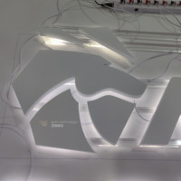 Placa de Identificación Retroiluminada de Acero Inoxidable 304 Pintada en Blanco Personalizada |   Letrero LED de Precisión Premium con Base de PC
